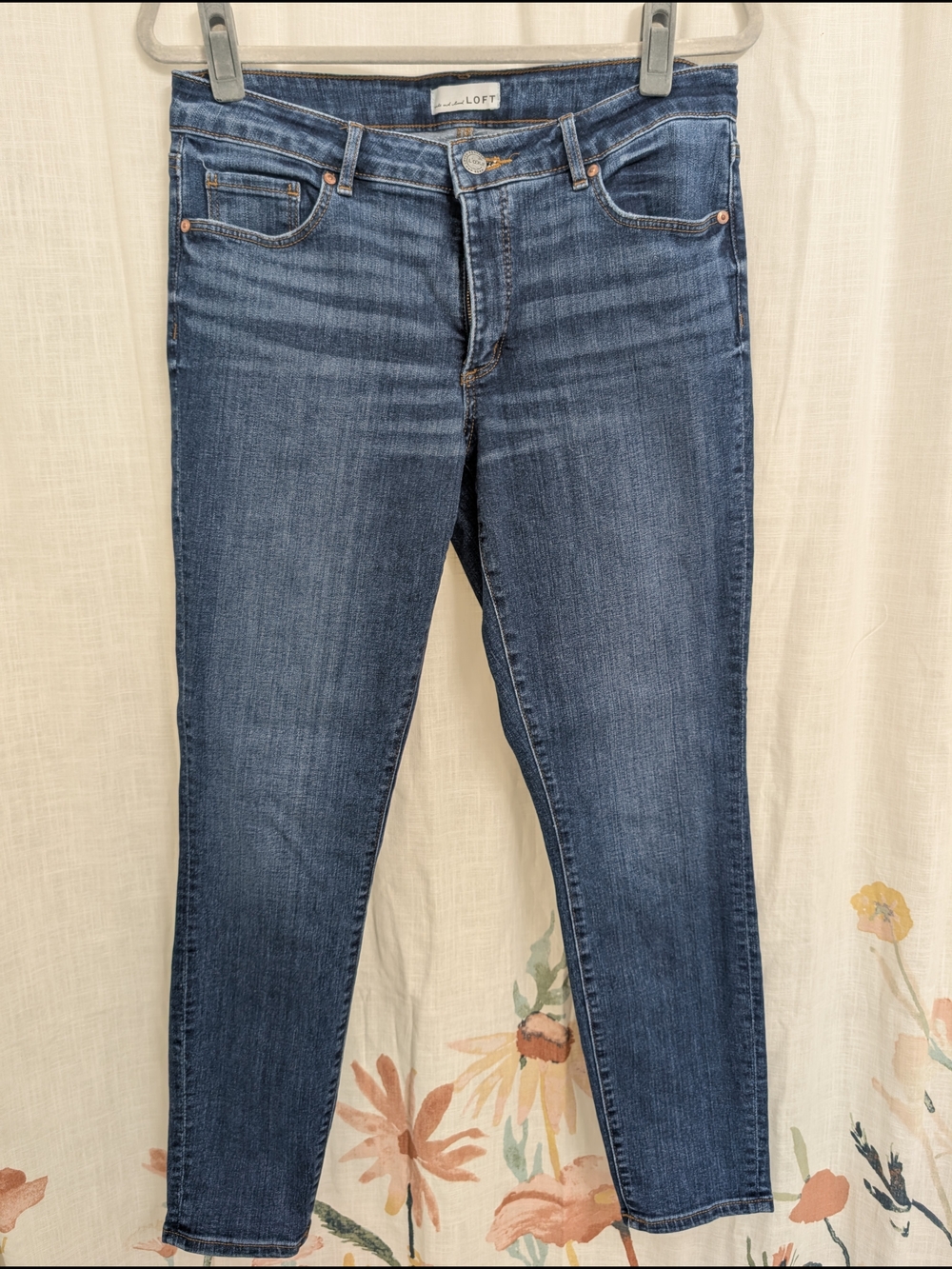 LOFT Curvy Skinny Jeans Women's 10/30 Medium Wash Stretch Denim